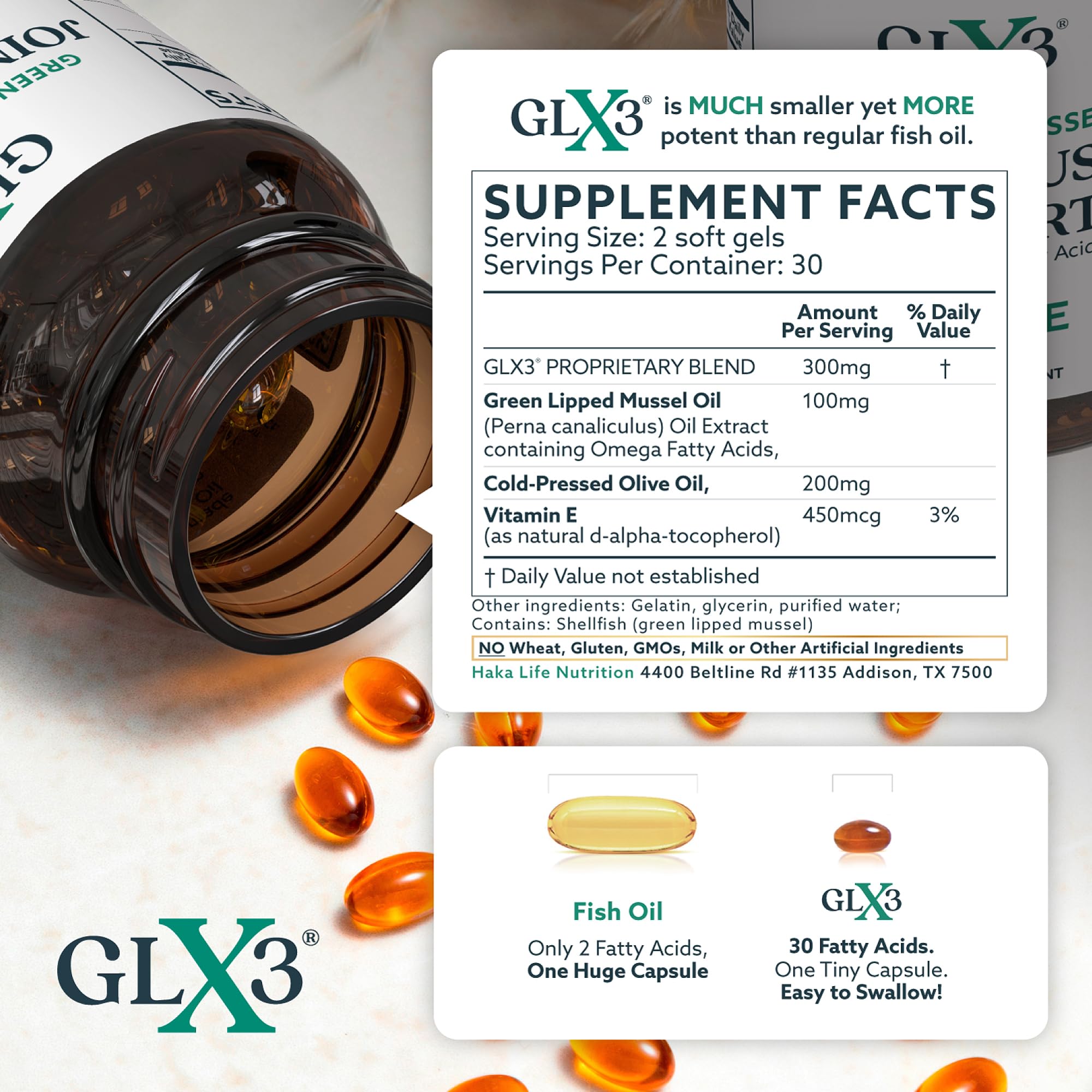 Amazon.com: GLX3 - GREEN LIPPED MUSSEL OIL - HAKA LIFE NUTRITION